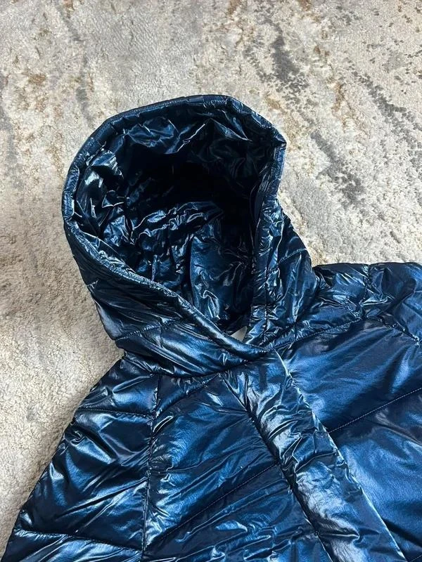 Casaco Puffer Azul Metálico Tamanho M – photo 2